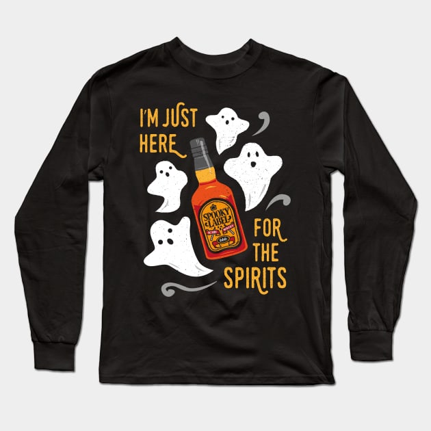 Funny I’m just here for the spirits Halloween Drinker Long Sleeve T-Shirt by propellerhead